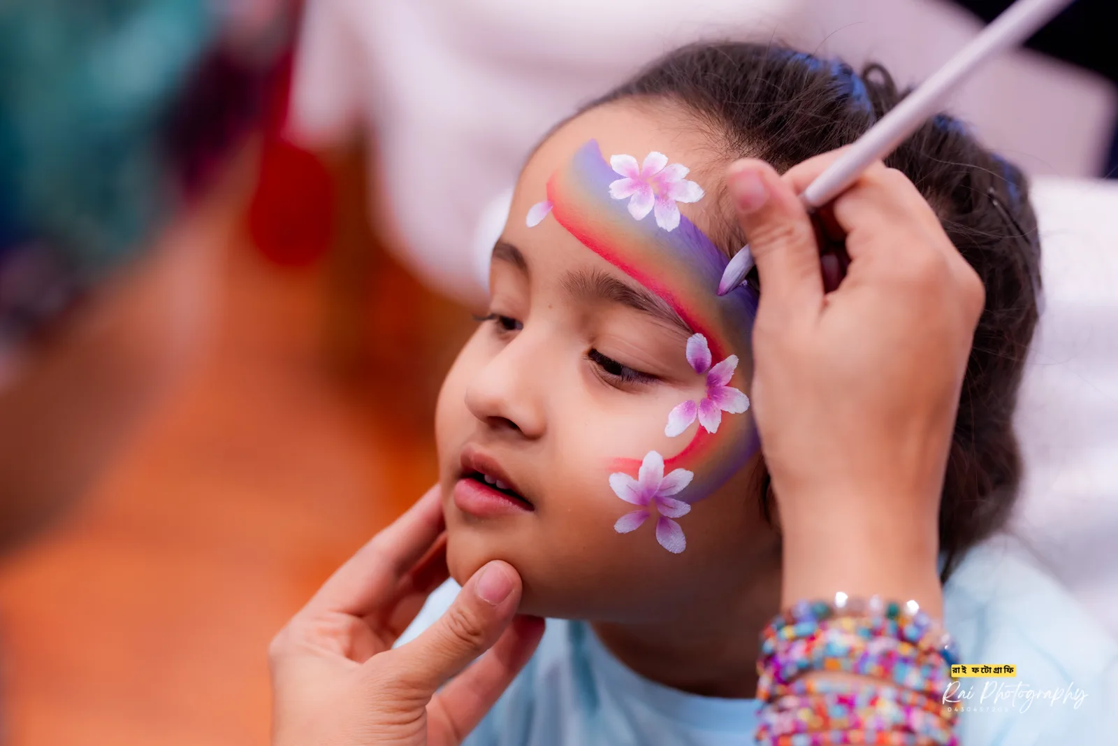 Floral Face Paint Detail