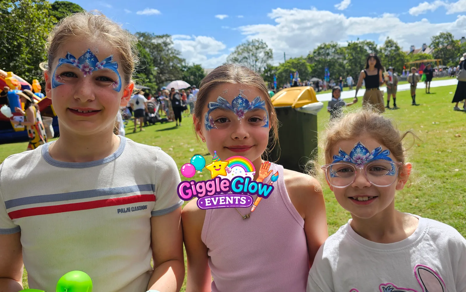 Snowflake Face Painting Trio