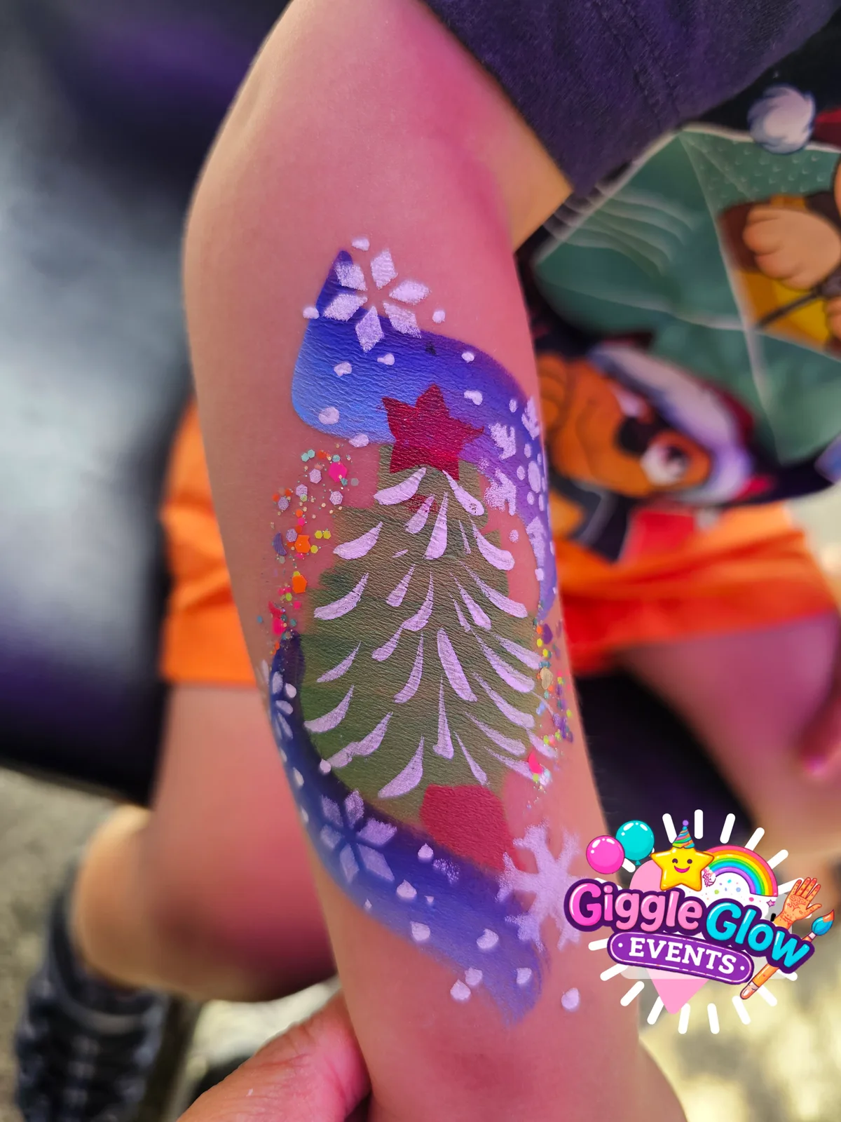 UV Floral Arm Art