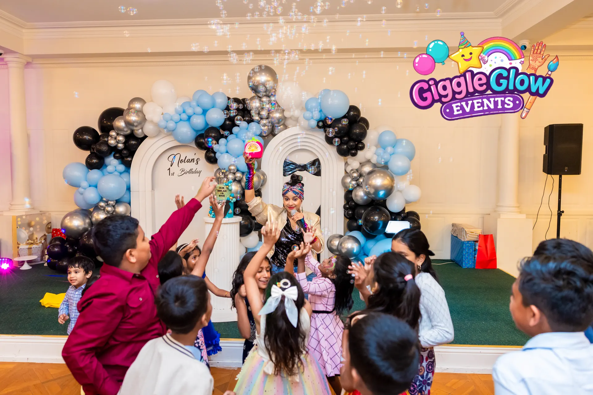 Balloon creations designed for high-energy events