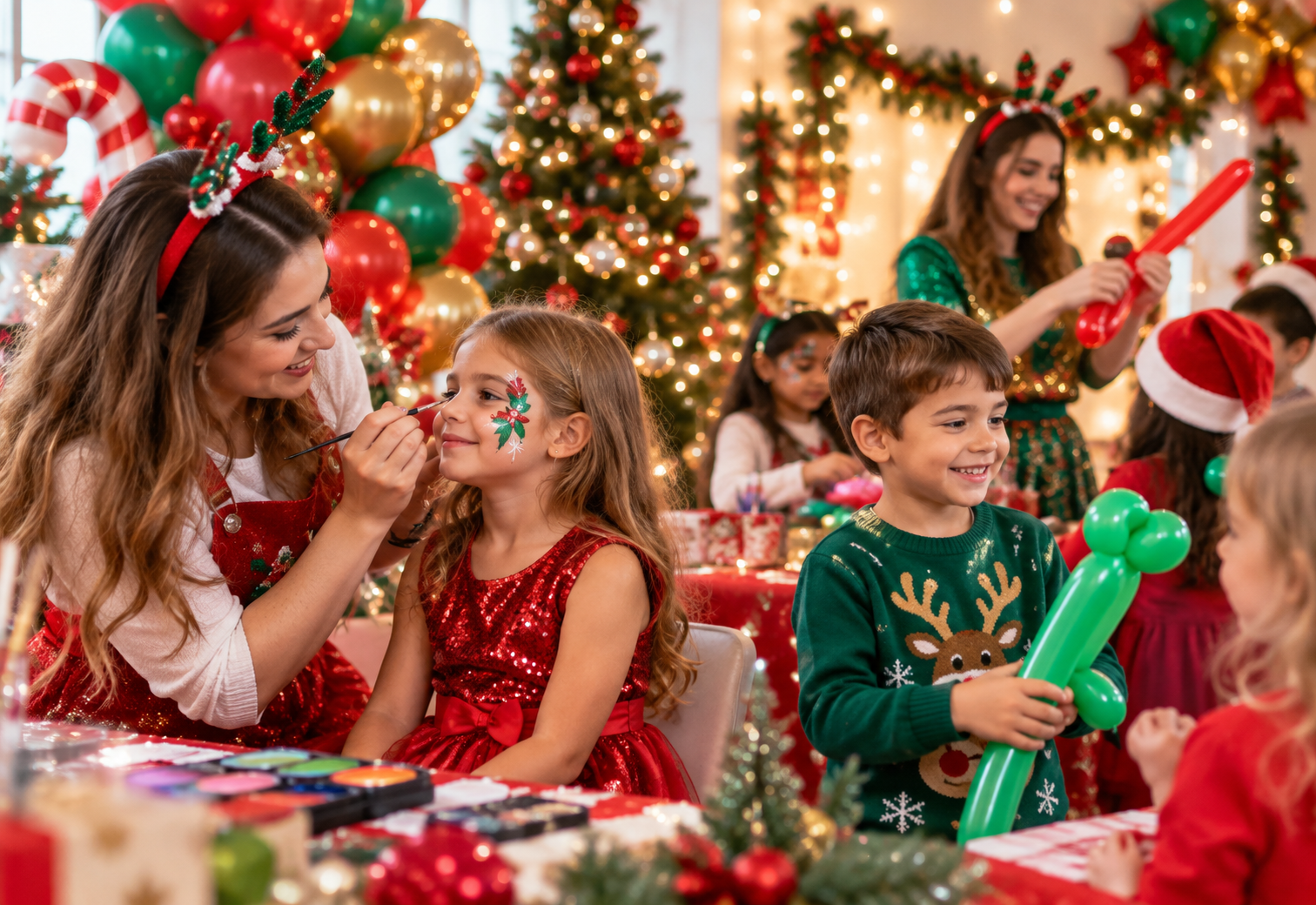Christmas entertainment by Giggle Glow Events